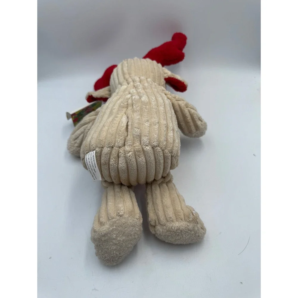 Joy in Jesus Plush Moose Stuffed Animal Corduroy Red Cream Goffa 5466644 NWT